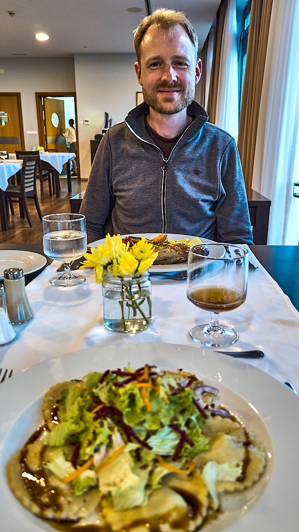 Abendessen im Hotel Inatel auf Flores (Azoren)