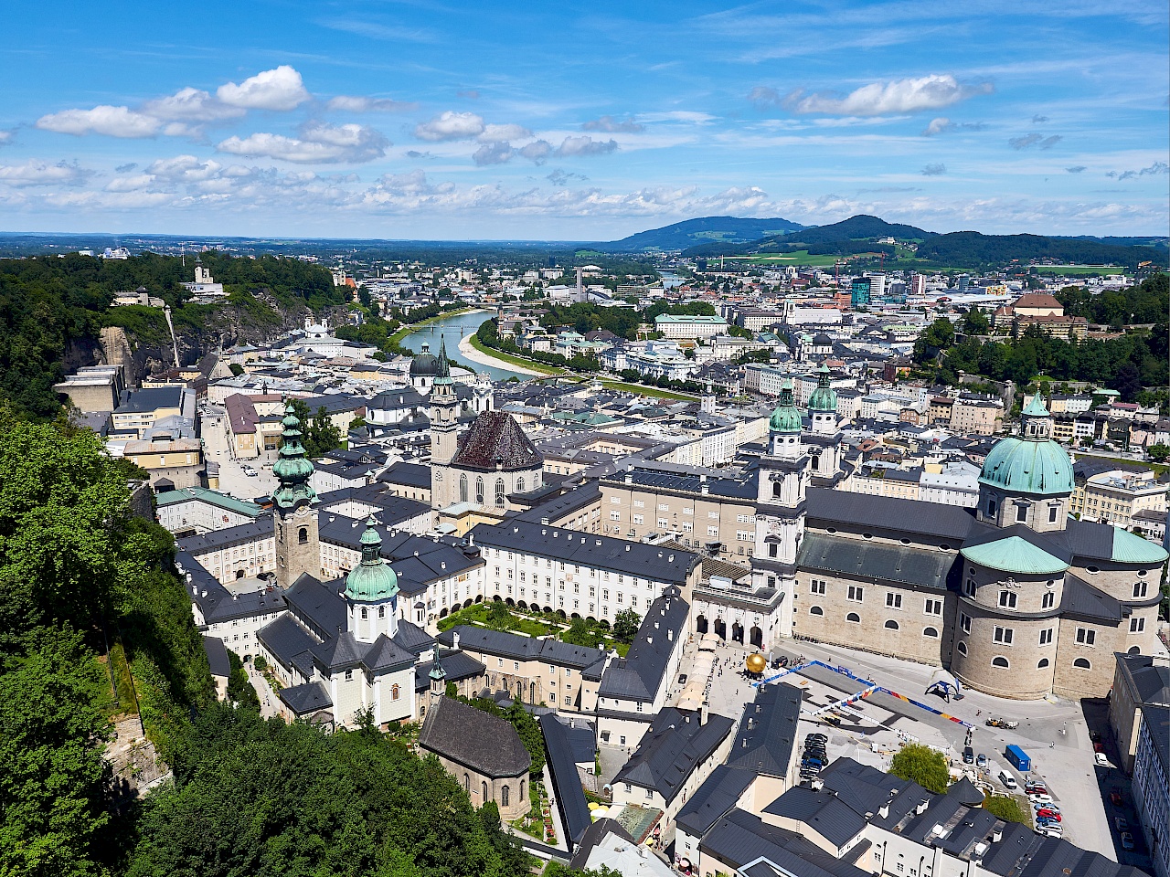 Blick von der Hohensalzburg in Salzburg (Österreich)