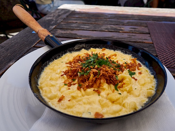 Essen im Restaurant der Festung Hohensalzburg