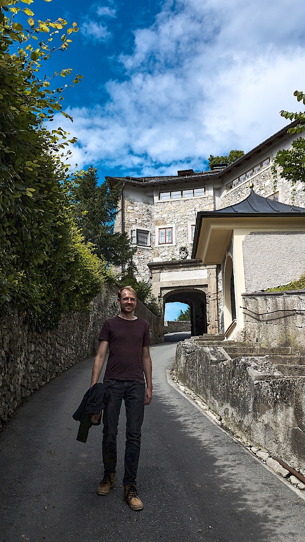 Weg auf den Kapuzinerberg in Salzburg (Österreich)