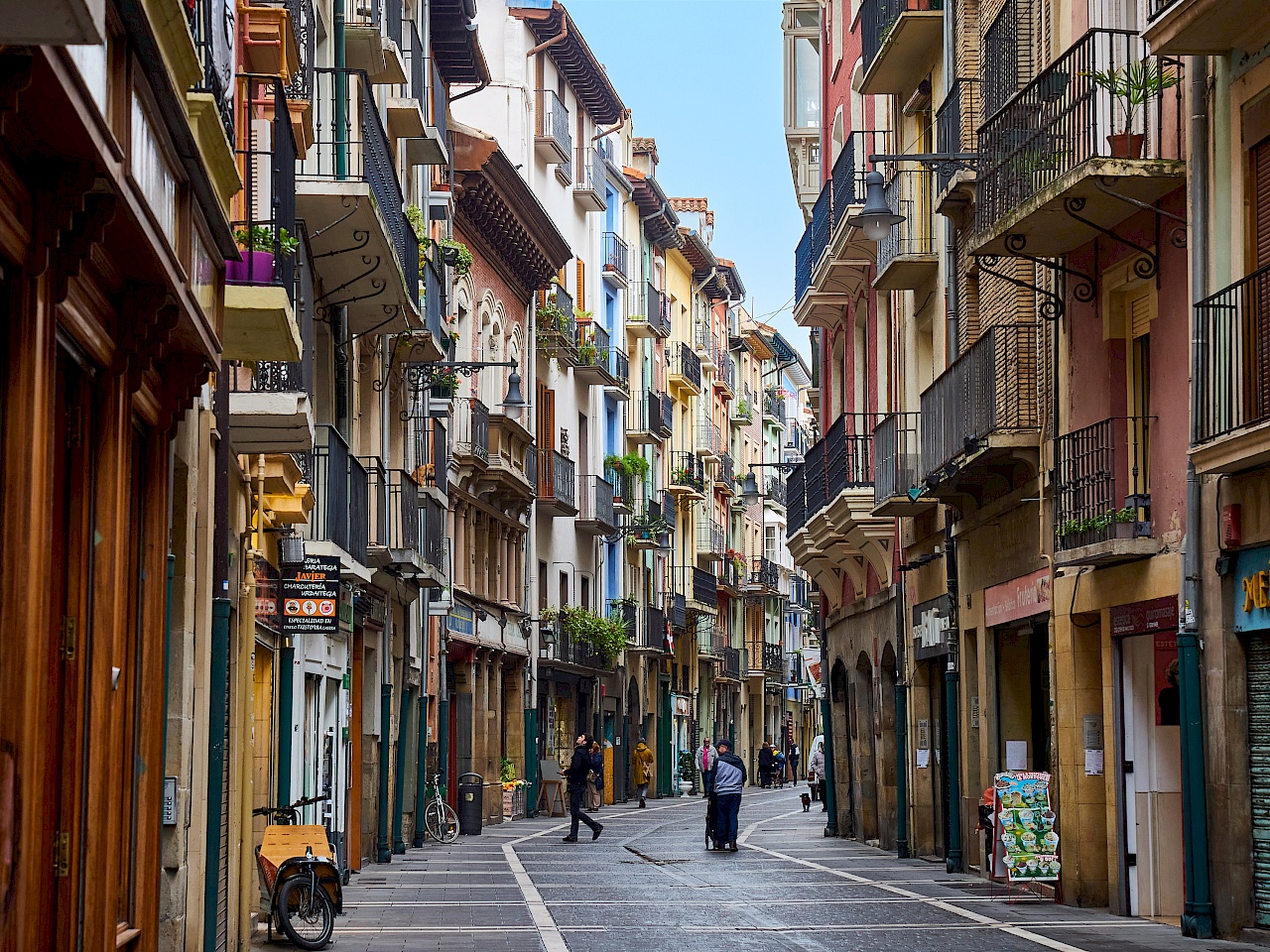 In den Straßen von Pamplona (Navarra / Spanien)