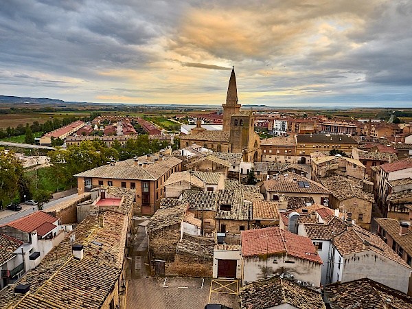 Aussicht von einem Turm des Burgpalasts in Olite