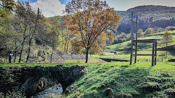 Landscjaft auf der Eselwanderung mit Astotrek in Navarra (Spanien)