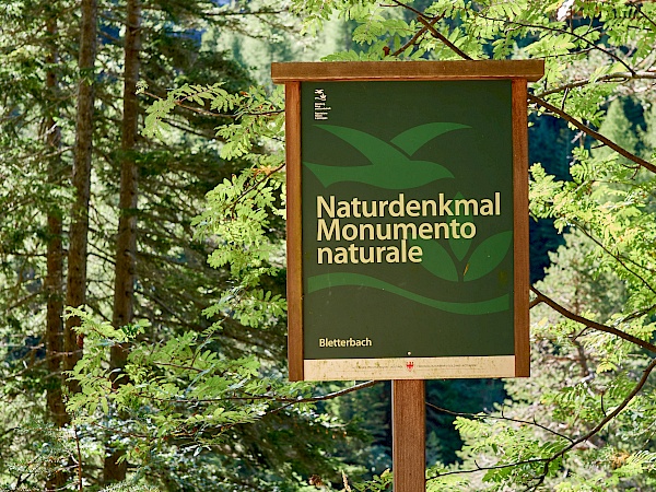 Das Naturdenkmal Bletterbachschlucht