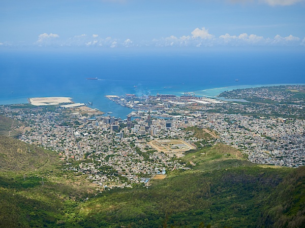 Aussicht auf Port Louis vom Le Pouce auf Mauritius