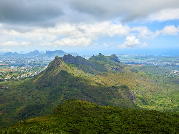 Aussicht vom Le Pouce auf Mauritius