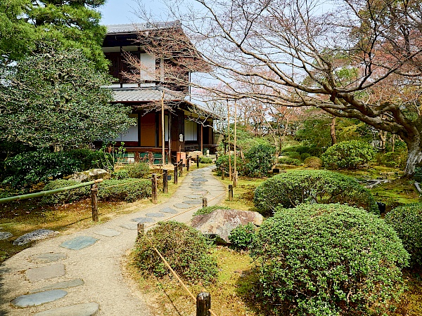 Der Garten im Shoren-in-Tempel in Kyoto