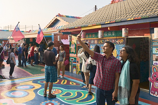Das beliebte Regenbogen-Dorf in Taichung in Taiwan