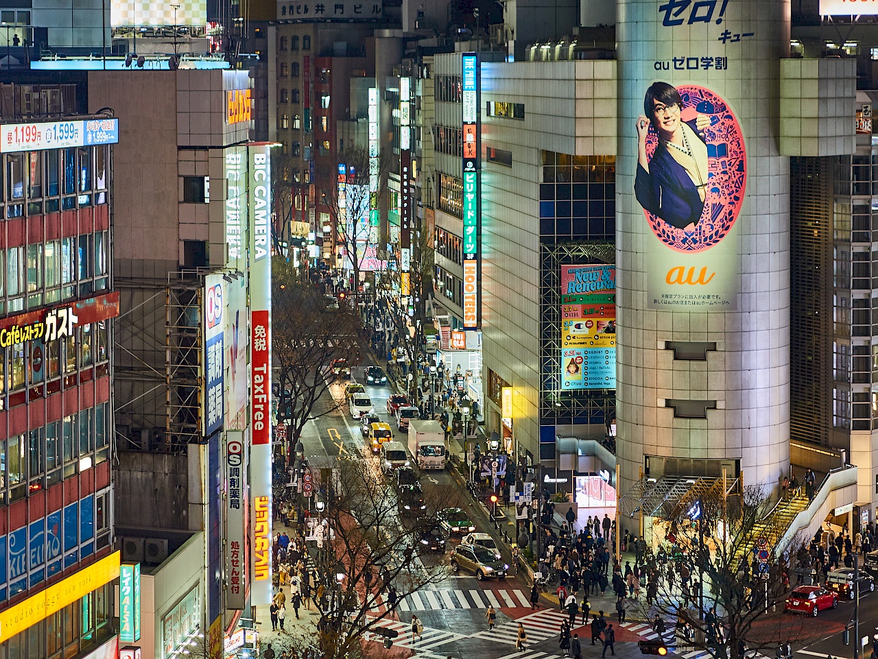 Aussichtspunkt in Tokyo bei Nacht