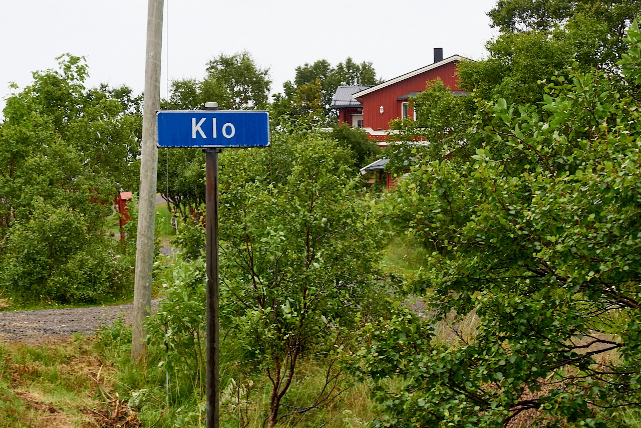 Ortsschild Klo (Norwegen)