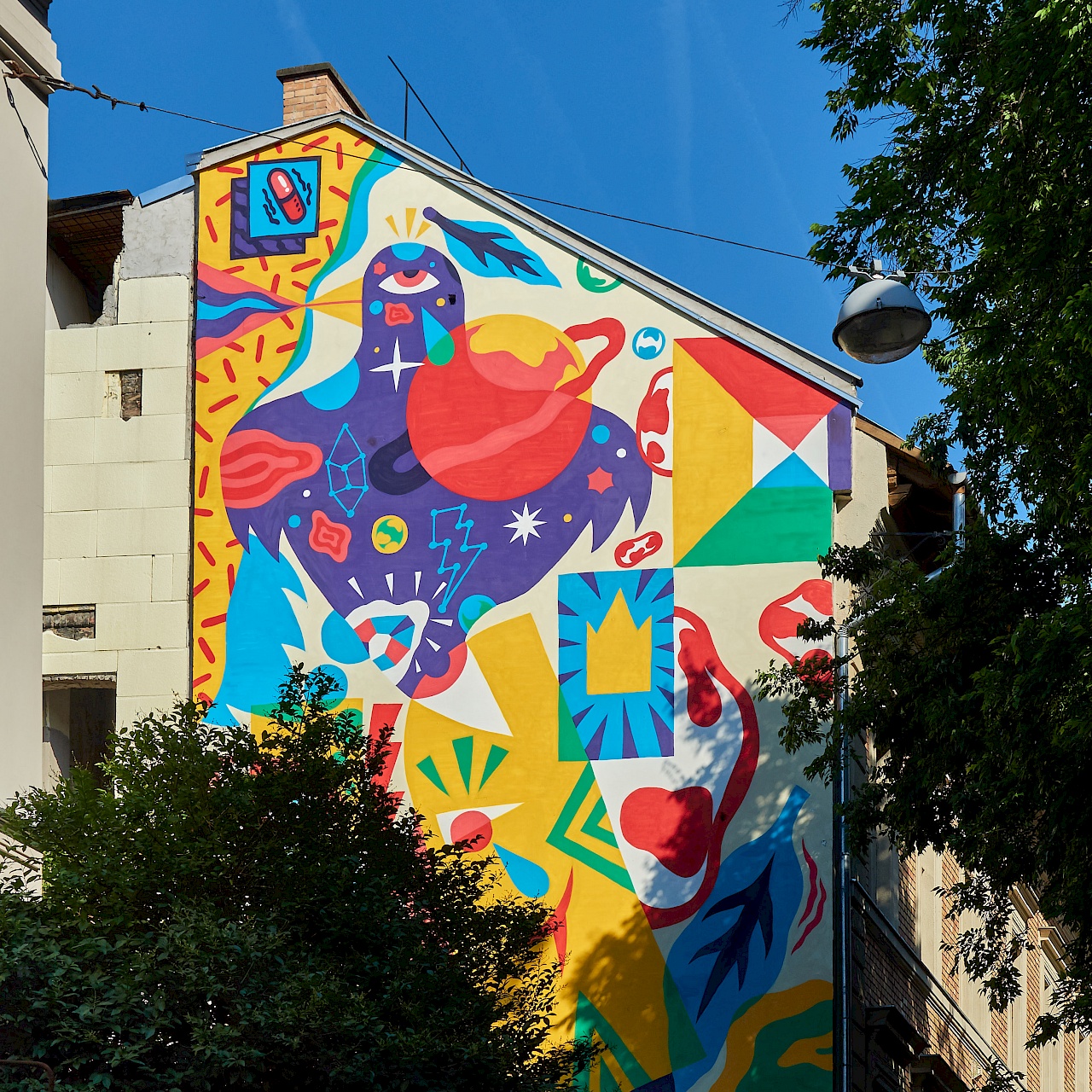 Street art in Budapest - Mural von Akacorleone