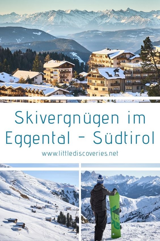 Skivergnügen im Eggental in Südtirol im Winter