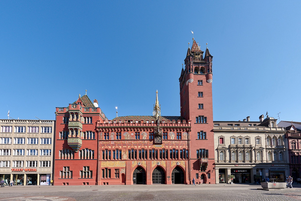 Das Rathaus in Basel (Schweiz)