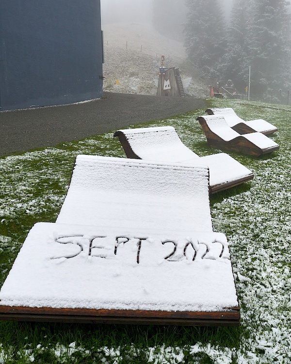 Schnee im September im Brixental