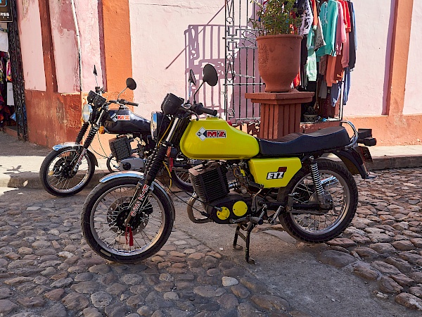 Motorrad in Sancti Spíritus auf Kuba