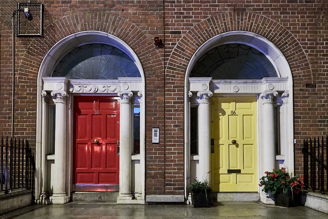 Bunte Türen in Dublin (Irland)