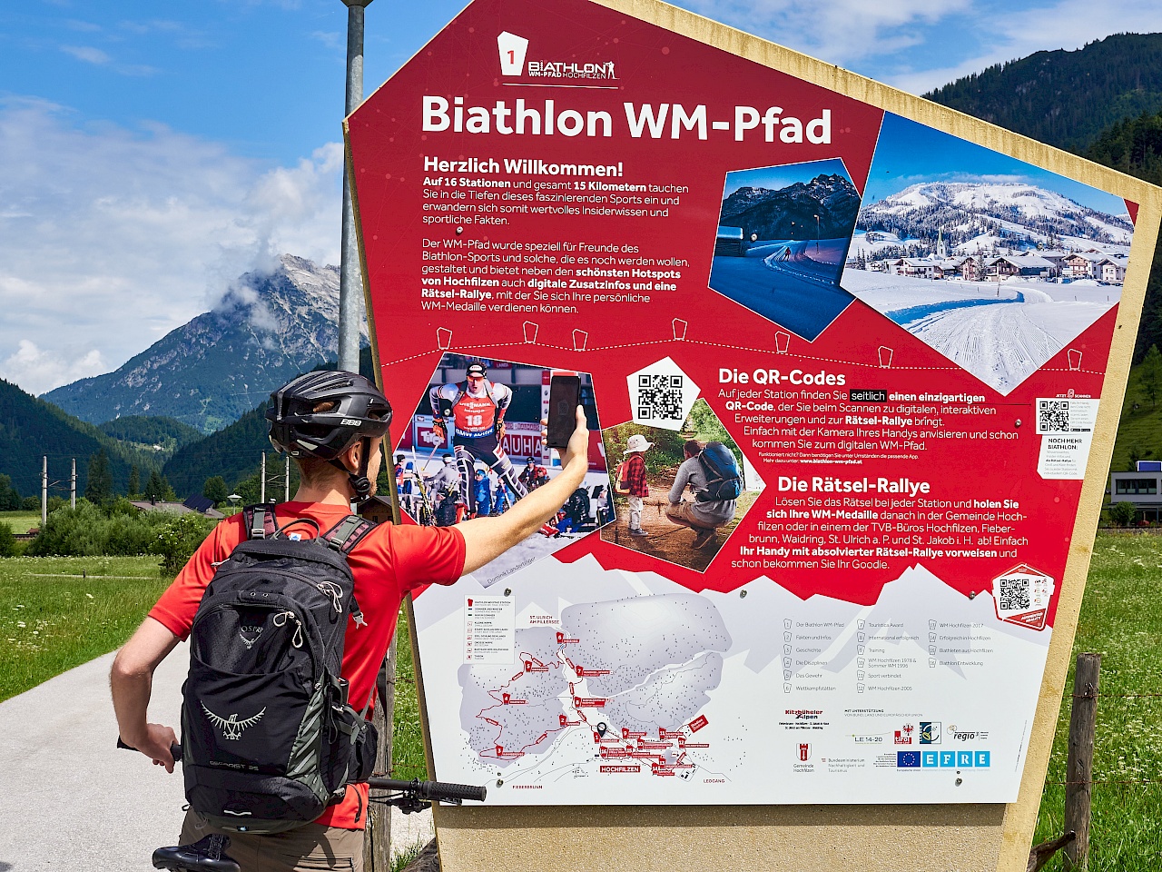 Radtour auf dem Biathlon-WM-Pfad im PillerseeTal