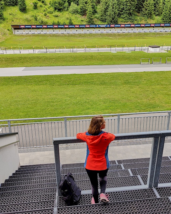 Im Biathlon-Stadion in Hochfilzen