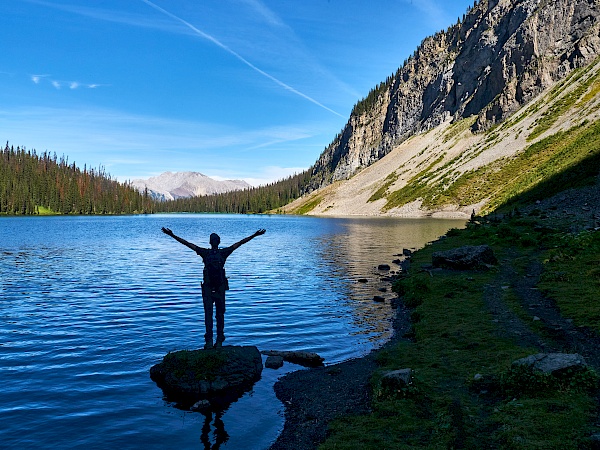 Wanderung zum Rawson Lake in Kanada