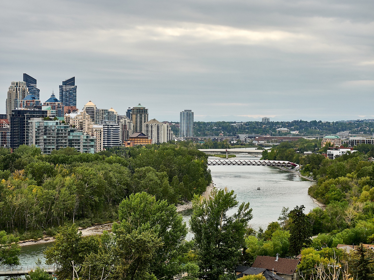 Blick auf Downtown Calgary in Kanada