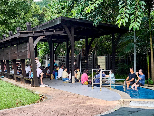 Fußbad im Quanyuan Park in Beitou (Taiwan)