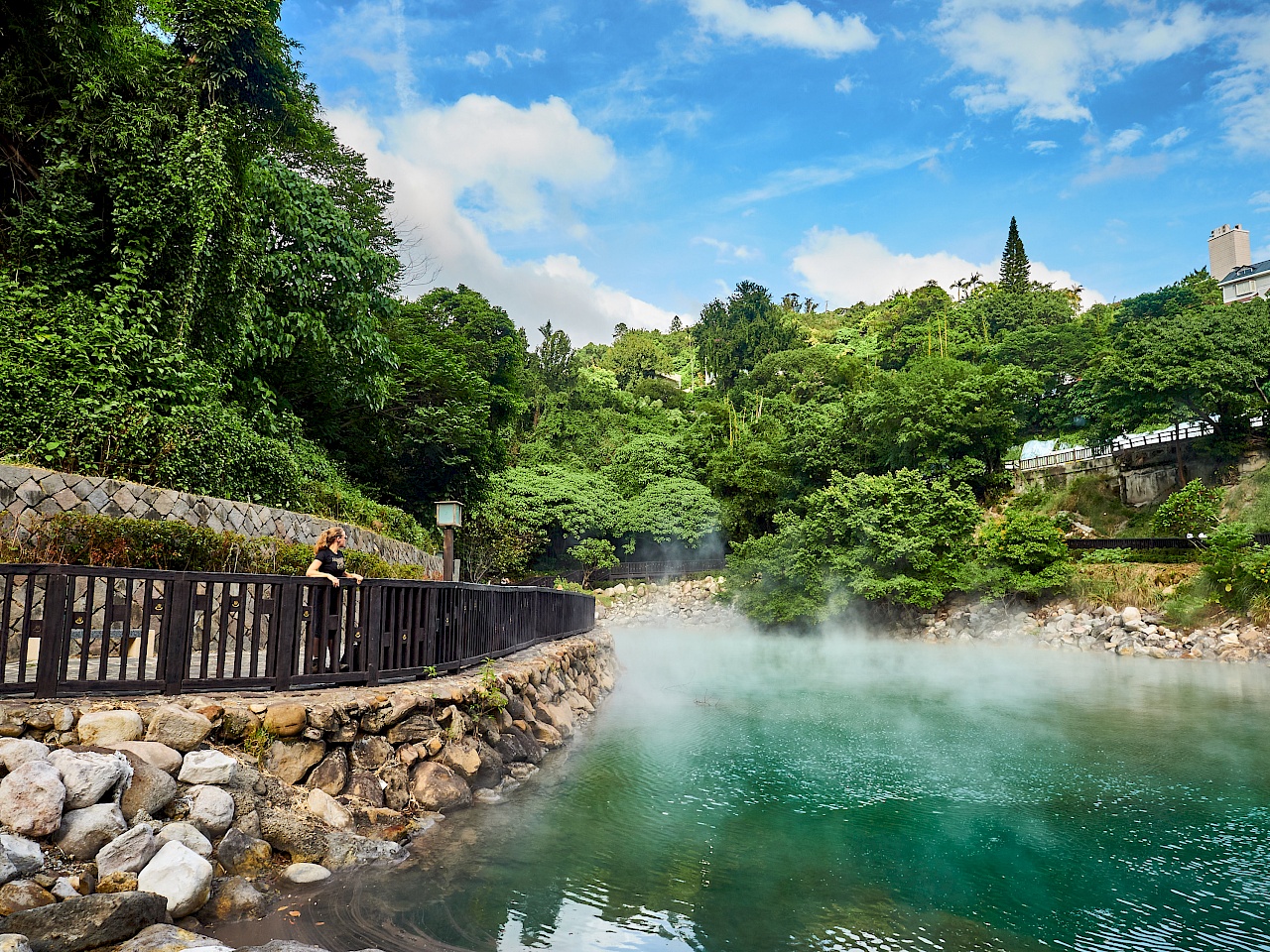 Eingangsschild des Thermal Valley (Höllental) in Beitou