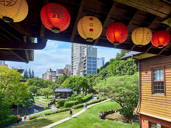 Blick aus dem Hot Spring Museum in Beitou